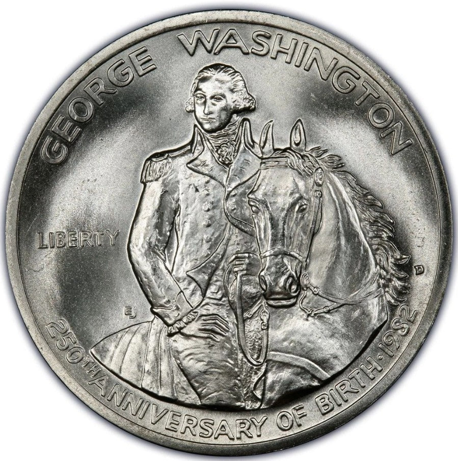 1982 -D George Washington BU Commemorative Proof Half dollar 90% silver-OGP and COA