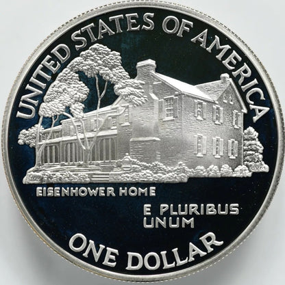 1990 US Mint Eisenhower Centennial Proof Silver Dollar OGP