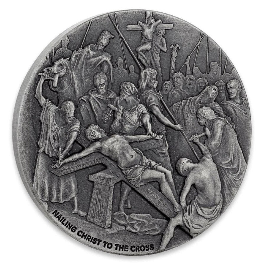 2017 2 oz .999 Silver Coin - Nailing Christ to the Cross - Biblical Series