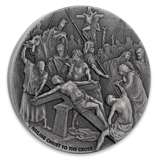 2017 2 oz .999 Silver Coin - Nailing Christ to the Cross - Biblical Series