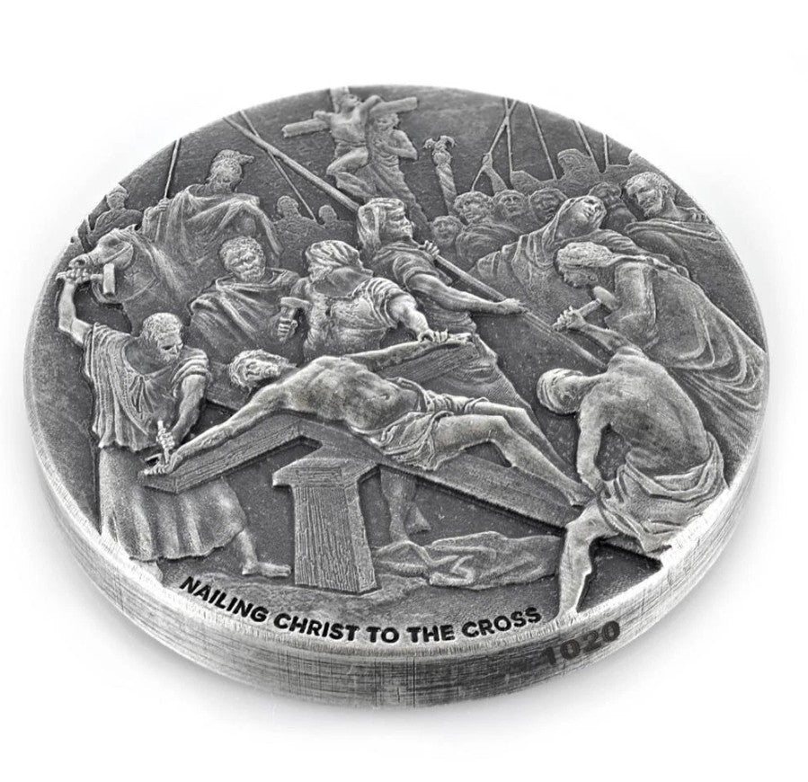 2017 2 oz .999 Silver Coin - Nailing Christ to the Cross - Biblical Series