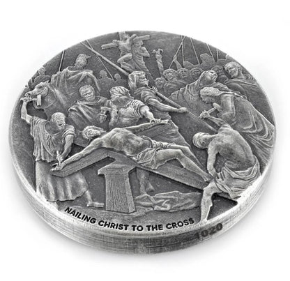 2017 2 oz .999 Silver Coin - Nailing Christ to the Cross - Biblical Series