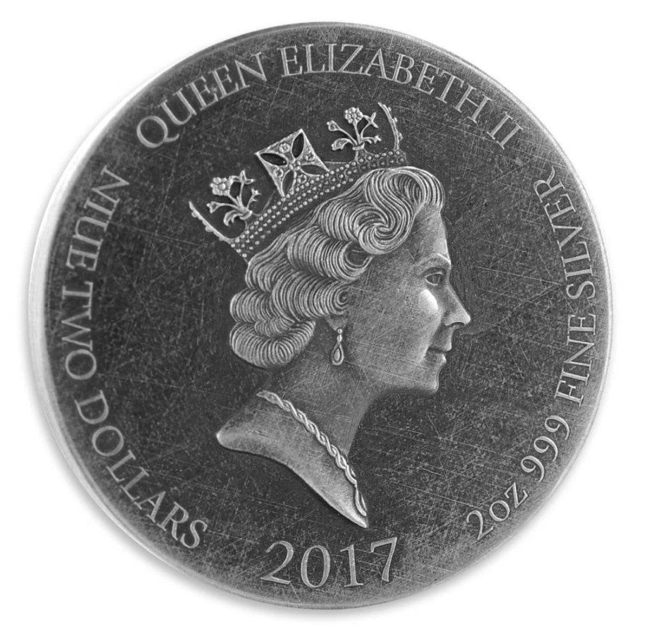 2017 2 oz .999 Silver Coin Jesus Calms the Sea - Biblical Coin Series
