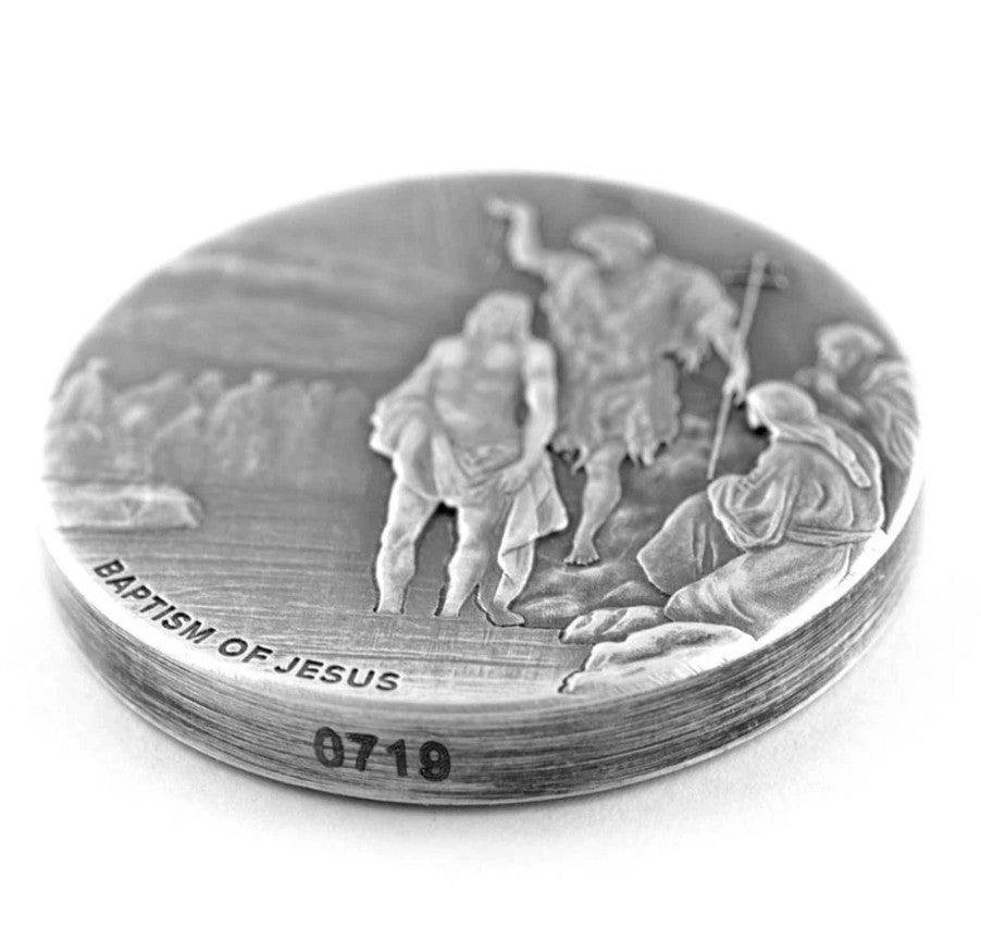 2017 2 oz .999 Silver Coin - Baptism of Jesus - Biblical Coin Series
