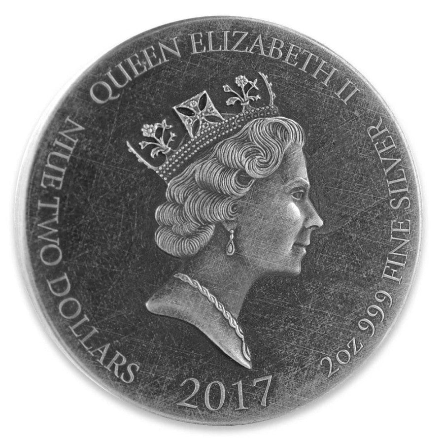 2017 2 oz .999 Silver Coin - Baptism of Jesus - Biblical Coin Series