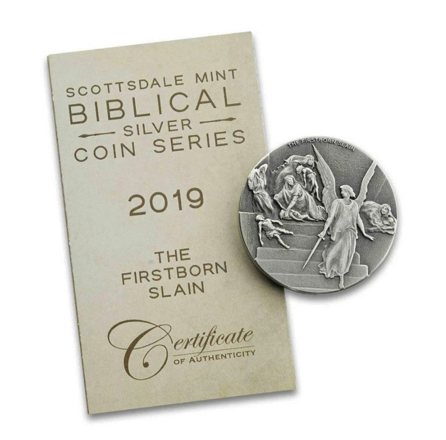 2019 2 oz .999 Silver Coin - The Firstborn Slain - Biblical Coin Series