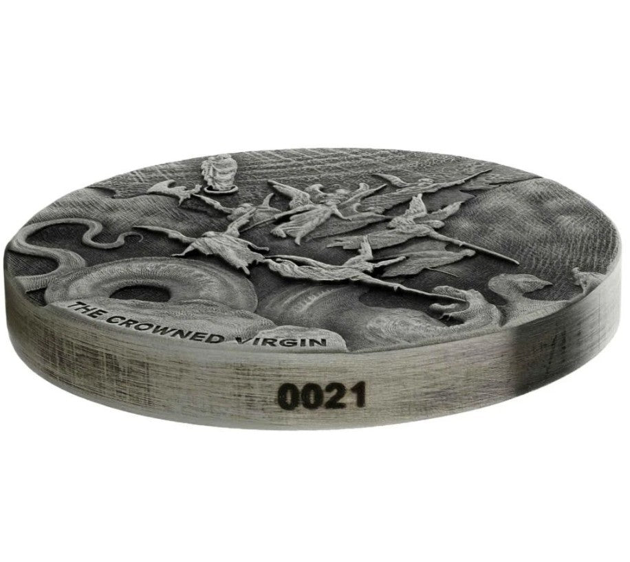 2019 2 oz .999 Silver Coin - The Crowned Virgin - Biblical Coin Series