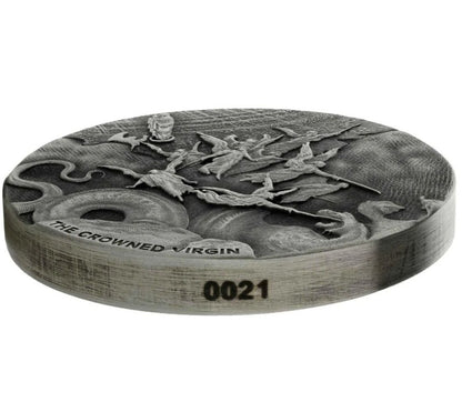 2019 2 oz .999 Silver Coin - The Crowned Virgin - Biblical Coin Series