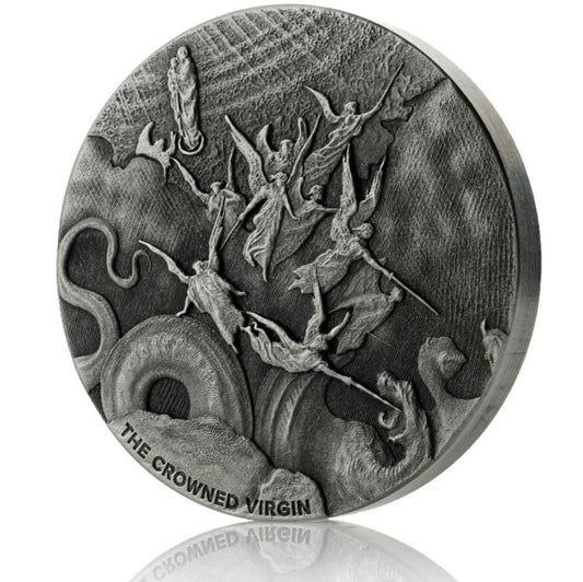 2019 2 oz .999 Silver Coin - The Crowned Virgin - Biblical Coin Series