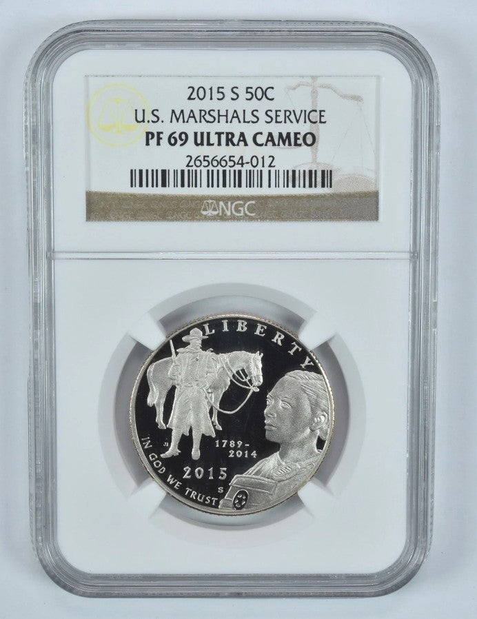 2015 US Marshals Service Half Dollar - S – PF 69 – Ultra Cameo
