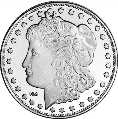 1 oz. Highland Mint Silver Round - Morgan Dollar Design .999 Fine
