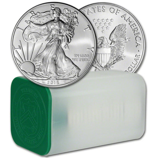 2016 American Silver Eagle 1 oz $1 - 1 Roll - Twenty 20 BU Coins in Mint Tube