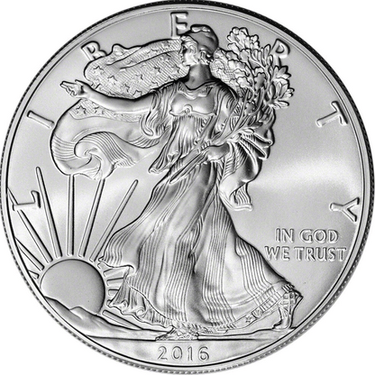 2016 American Silver Eagle 1 oz $1 - 1 Roll - Twenty 20 BU Coins in Mint Tube