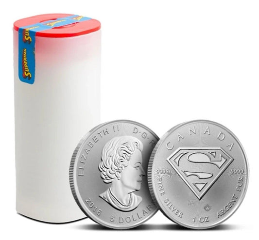 2016 Canada 1oz 9999 Silver DC COMICS Superman Commemorative Sealed Roll of 25
