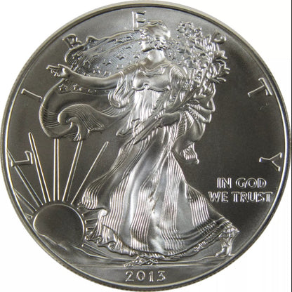 2013 Uncirculated American Silver Eagle, 1oz 0.999 Fine Silver