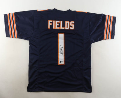 Justin Fields Signed Jersey (Beckett) - Chicago Bears