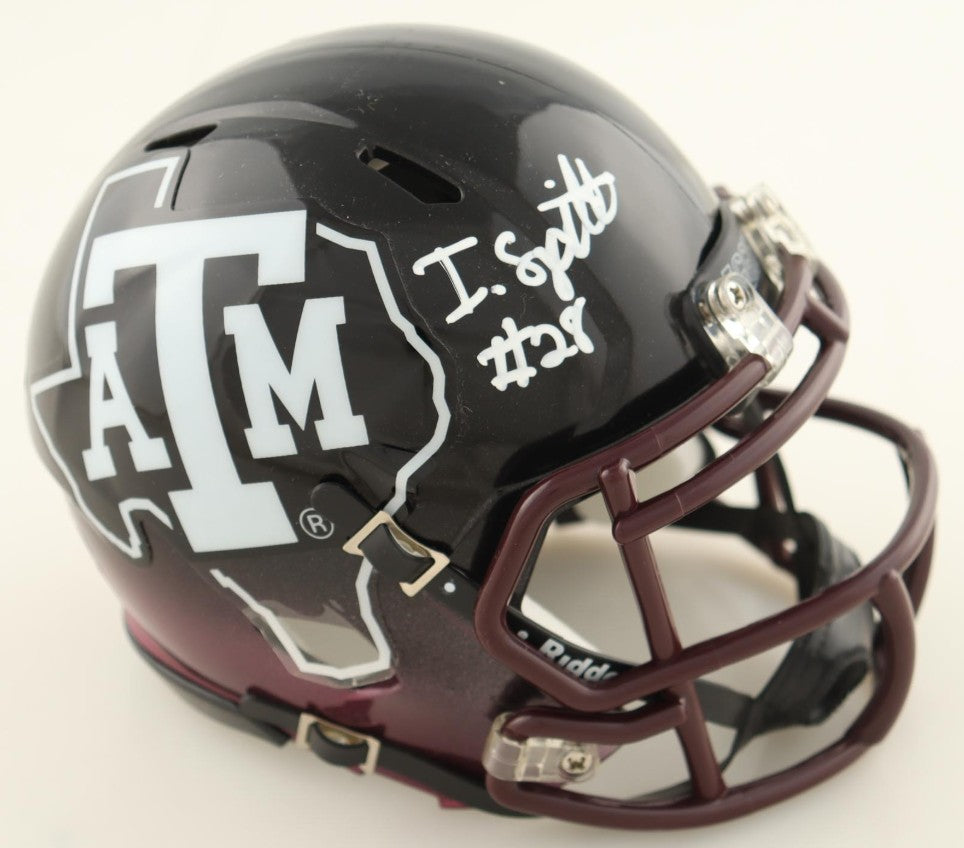 Isaiah Spiller Signed Texas A&M Aggies Speed Mini Helmet (Beckett)