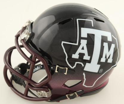 Isaiah Spiller Signed Texas A&M Aggies Speed Mini Helmet (Beckett)
