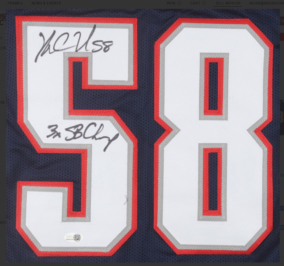 Matt Chatham Signed Jersey Inscribed "3x SB Champ" (JSA) - New England Patriots