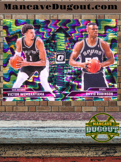 David Robinson / Victor Wembanyama 24/25 Donruss Optical  Green Shock#5-#113/149