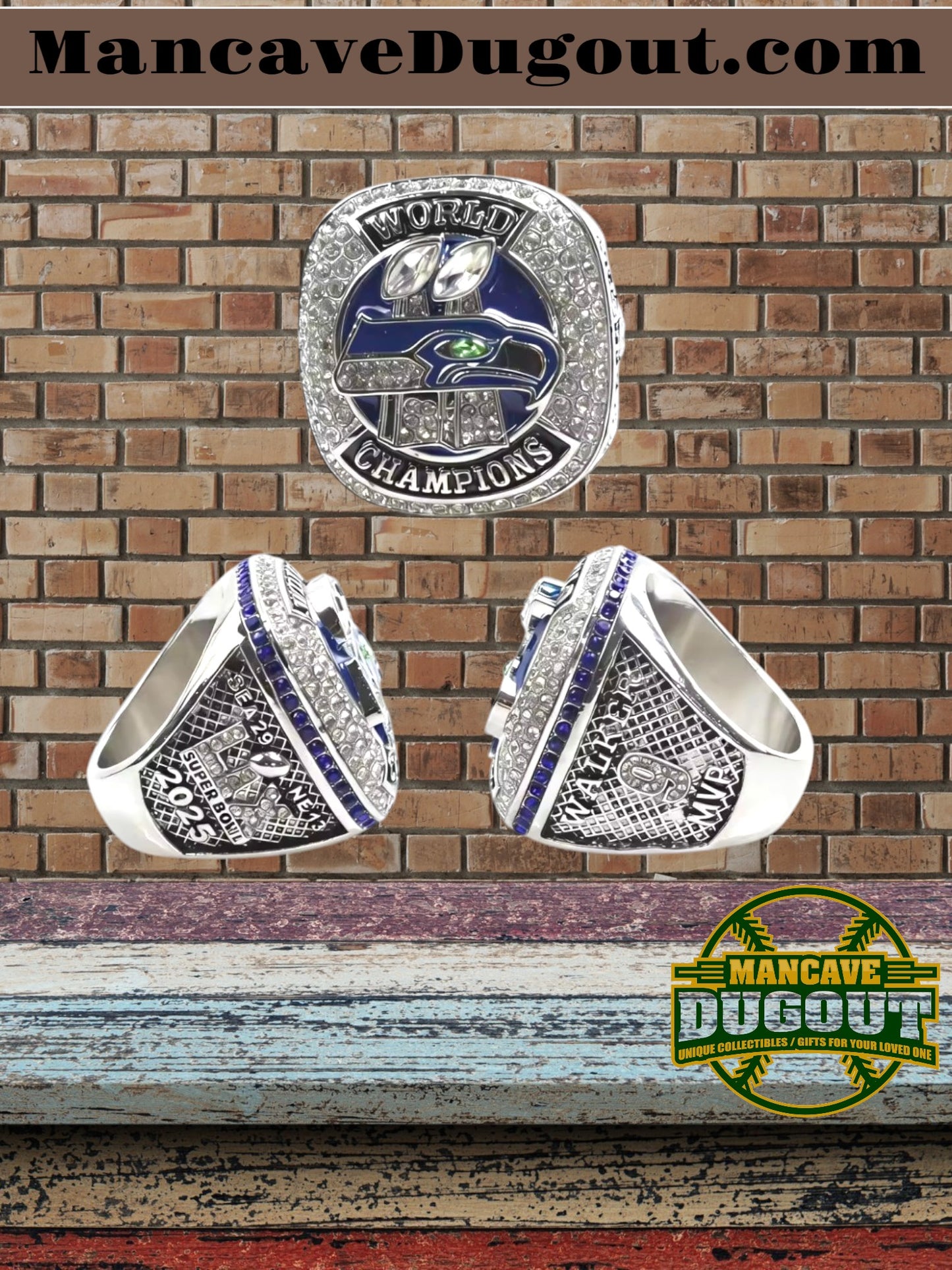 2025 Seattle Seahawks Championship Souvenir Ring– Size 11 – Walker MVP Edition