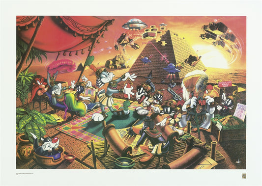 Warner Bros. Looney Tunes Pyramid Scheme Lithograph Wall Artwork Poster Print