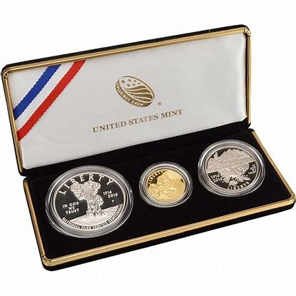 2016 100th Anniversary National Park Service Commemorative 3 Coin Proof Set OGP