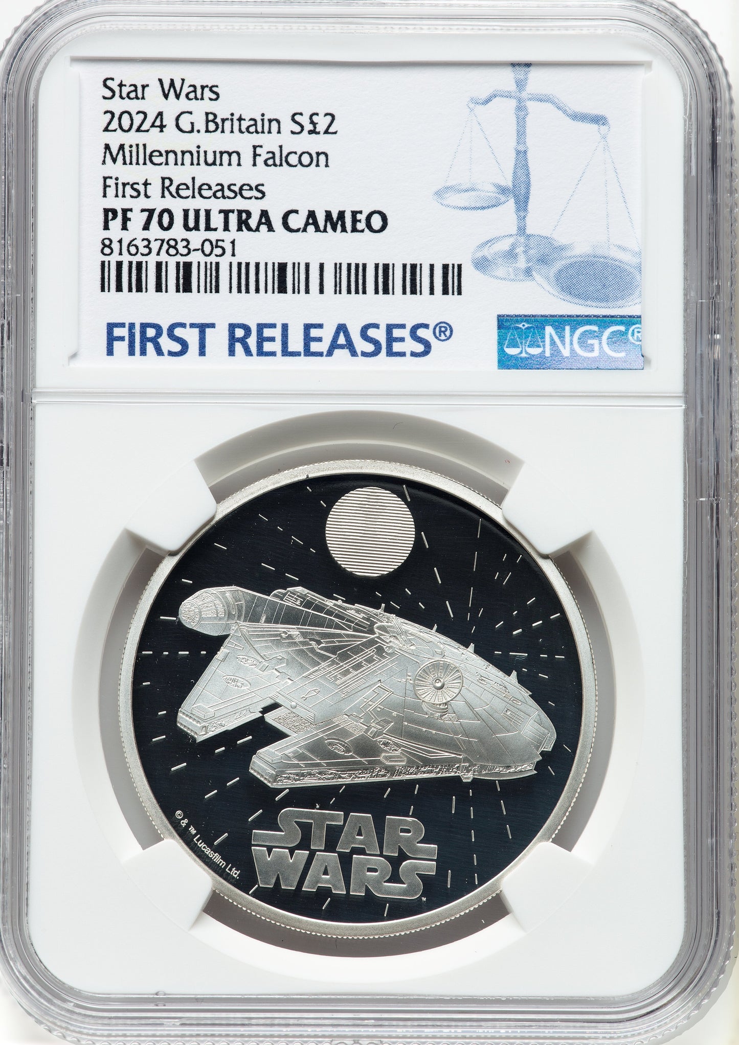 2024 Great Britain Millennium Falcon - 1st Release PF70