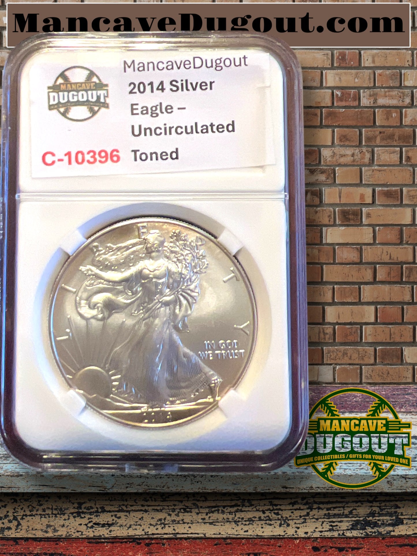 2014 American Silver Eagle BU Brilliant Uncirculated Bullion $1 Coin – Toned