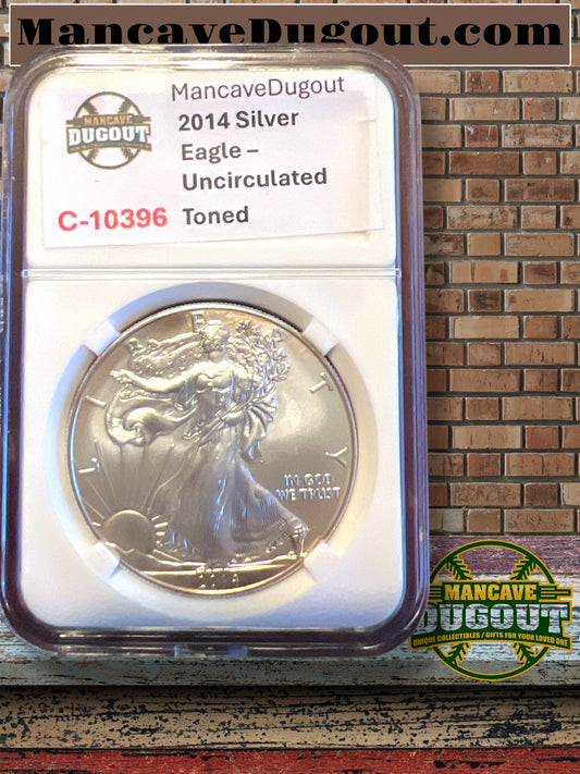2014 American Silver Eagle BU Brilliant Uncirculated Bullion $1 Coin – Toned