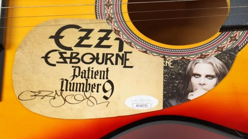 Autographed Ozzy Osbourne Acoustic Guitar