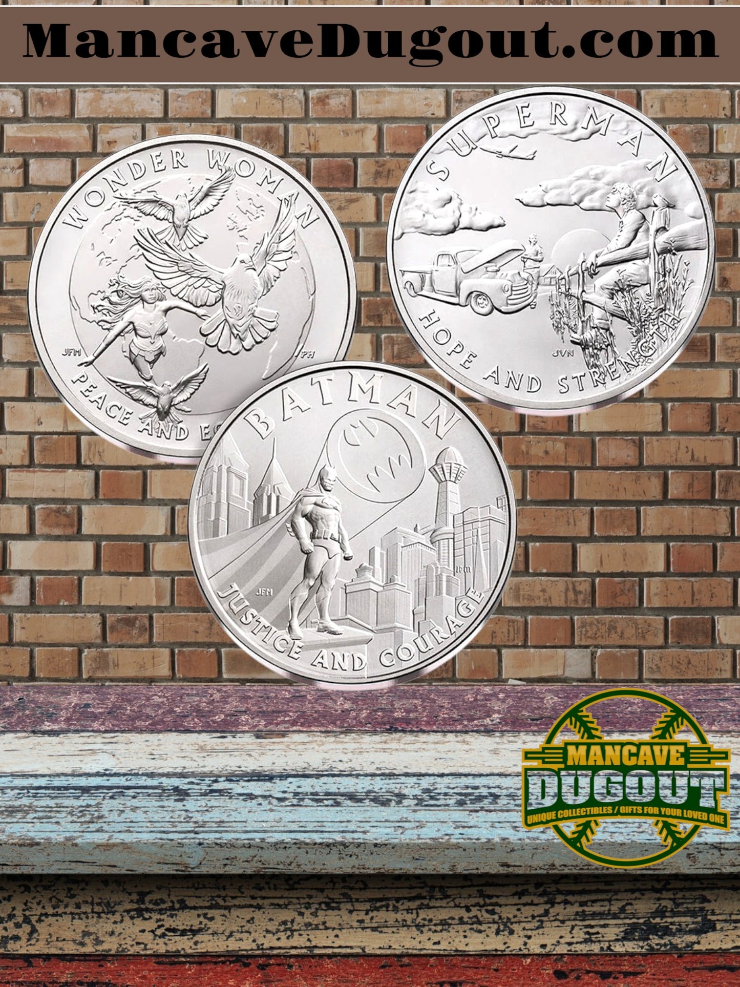 2025 Comic Art Three Medal Set – Super Heroes – U.S. Mint