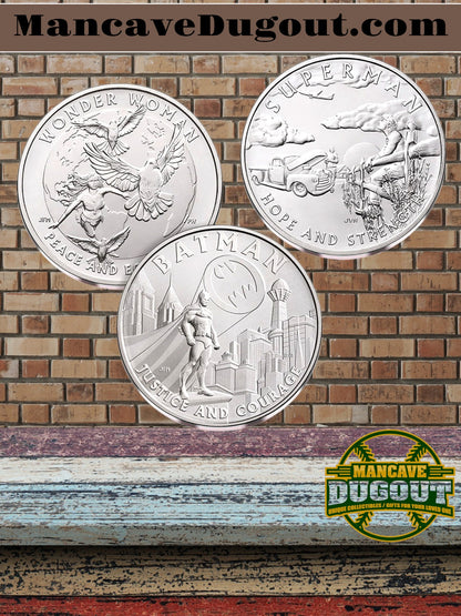 2025 Comic Art Three Medal Set – Super Heroes – U.S. Mint