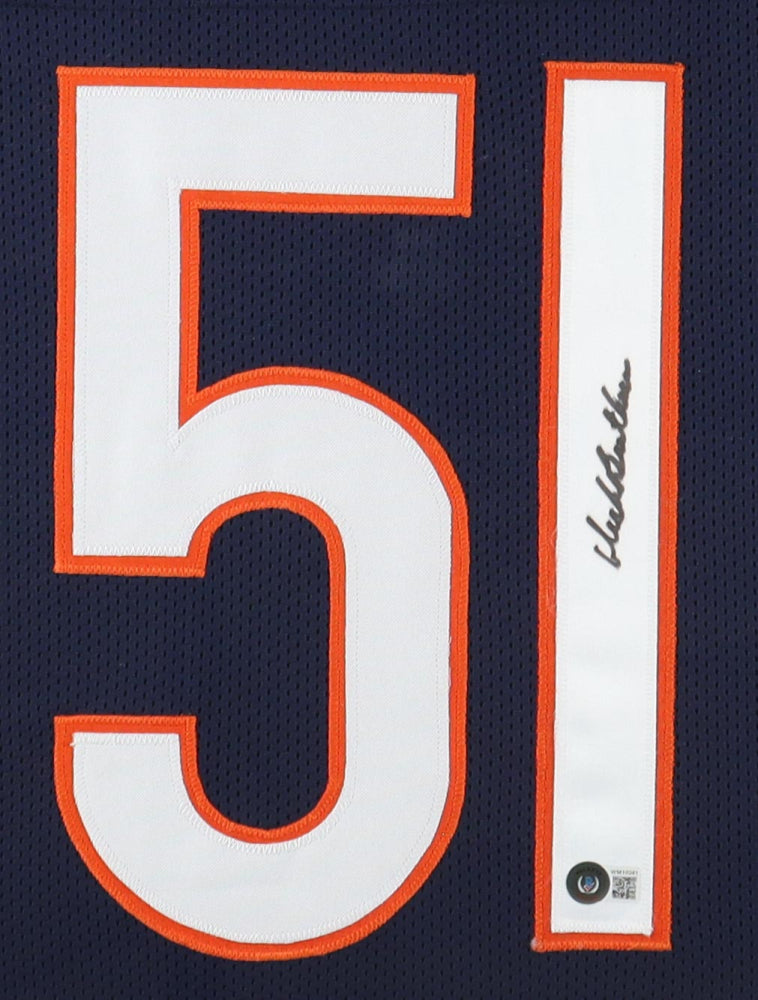 Dick Butkus Signed Custom Framed Jersey Display (Beckett) - Chicago Bears
