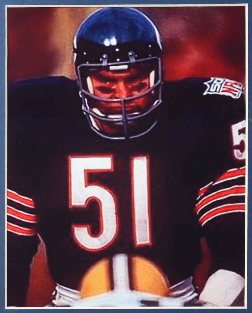 Dick Butkus Signed Custom Framed Jersey Display (Beckett) - Chicago Bears