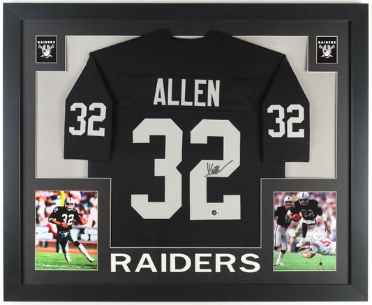 Marcus Allen Signed Custom Framed Jersey Display (Beckett) - Las Vegas Raiders