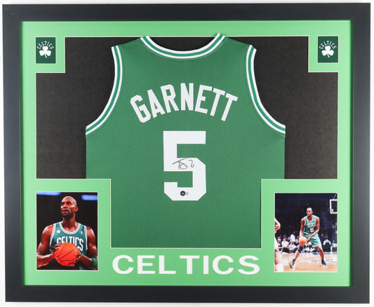Kevin Garnett Signed Custom Framed Jersey Display (Beckett) – Celtics - Beckett Witnessed