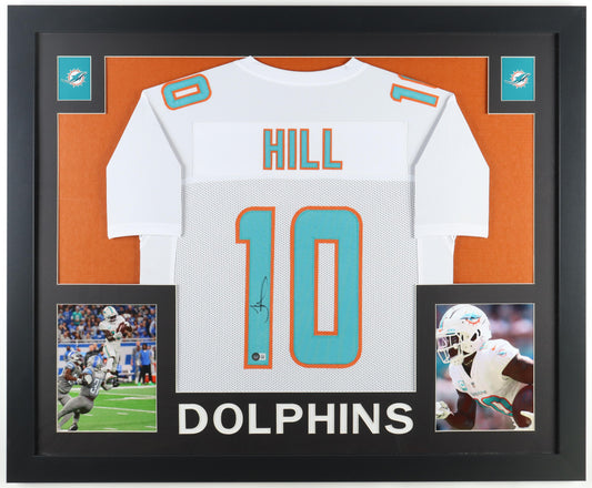 Tyreek Hill Signed Custom Framed Jersey Display (Beckett) - Miami Dolphins