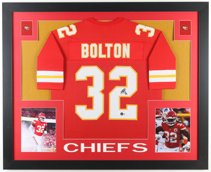 Nick Bolton Signed Custom Framed Jersey Display (Beckett) - Kansas City Chiefs