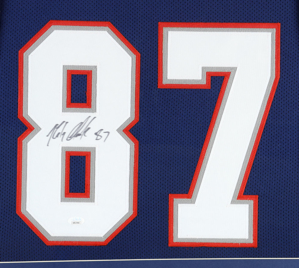Rob Gronkowski Signed Custom Framed Jersey Display (JSA) - New England Patriots