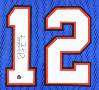Jim Kelly Signed Custom Framed Jersey Display (Beckett) - Buffalo Bills
