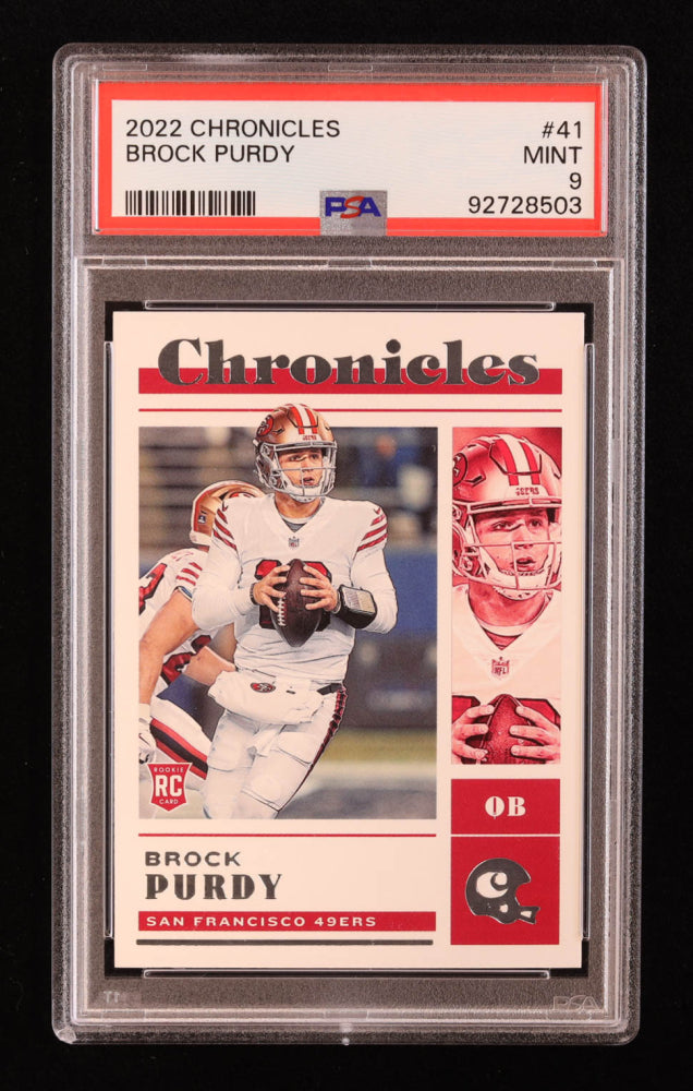 Brock Purdy 2022 Panini Chronicles #41 RC (PSA 9)