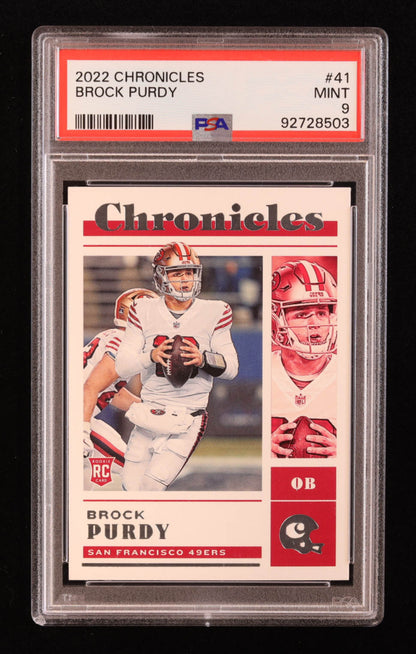 Brock Purdy 2022 Panini Chronicles #41 RC (PSA 9)