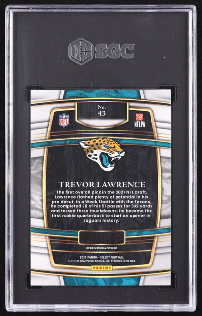 Trevor Lawrence 2021 Select #43 RC (SGC 9)