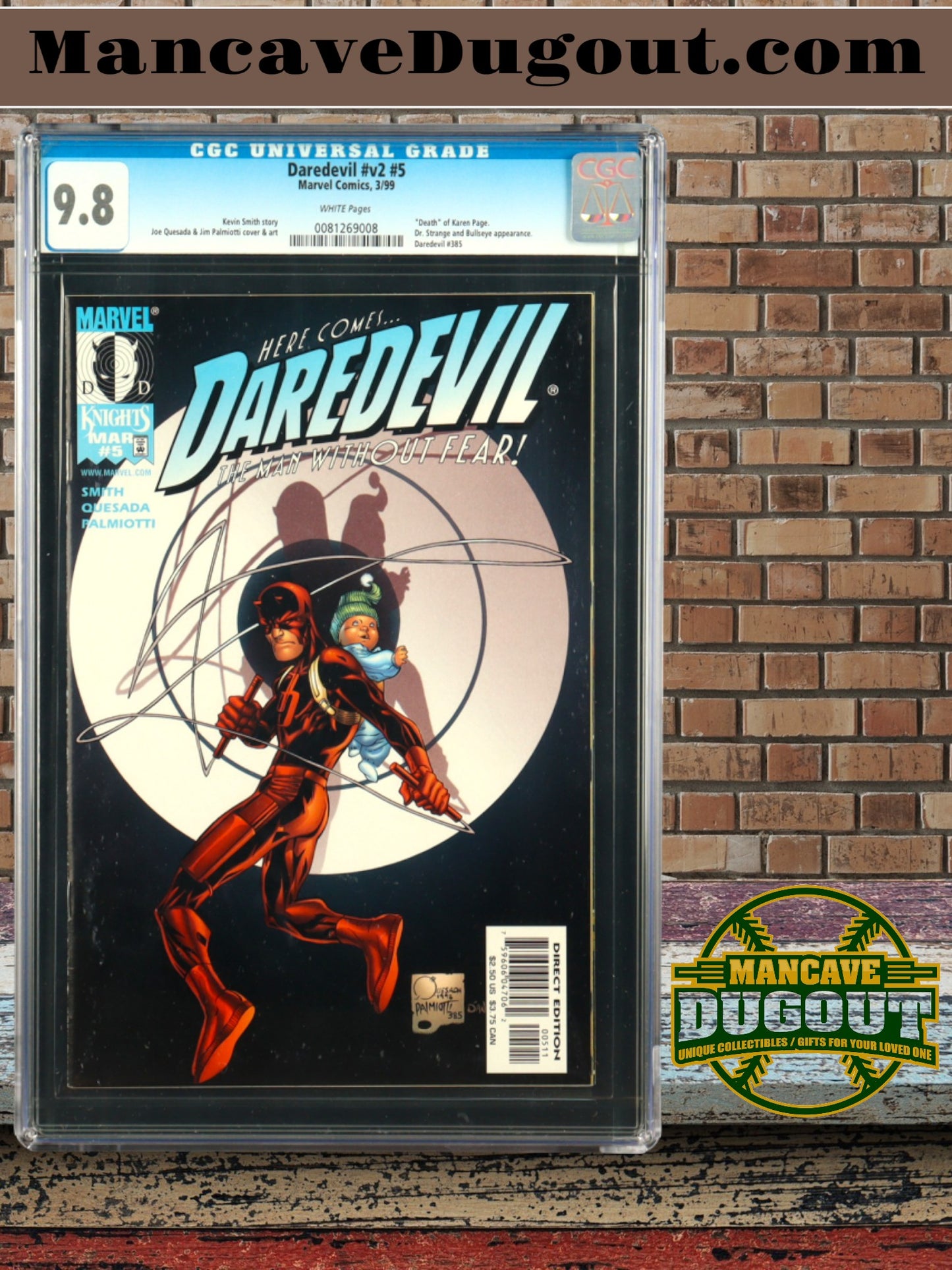 1999 "Daredevil" Vol. 2 Issue #5 Marvel Comic Book (CGC 9.8)