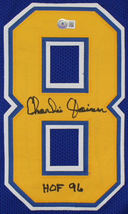 Charlie Joiner Signed Jersey Inscribed "HOF 96" (Beckett) - San Diego Chargers