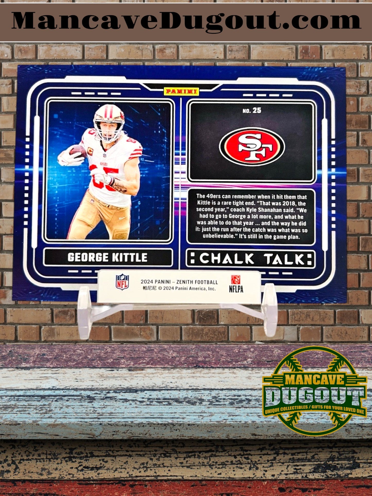 2024 Panini Zenith – Chalk Talk - George Kittle #25 — San Francisco 49ers