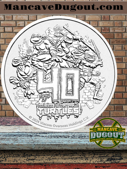 2024 Teenage Mutant Ninja Turtles TMNT 40th Anniversary 1 oz .9999 Silver Coin BU