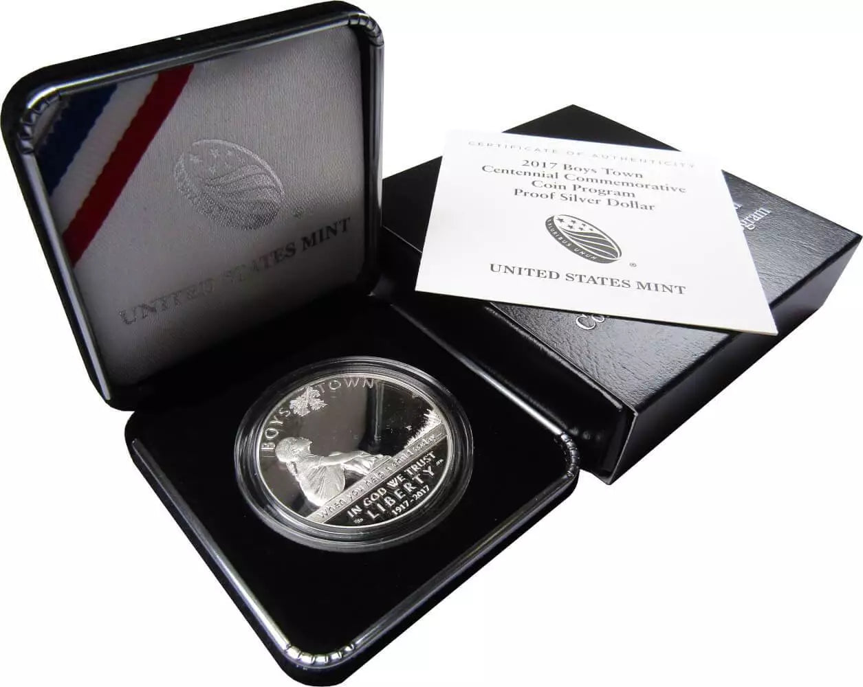 2017 Boys Town Centennial Commemorative P 90 Silver Dollar Proof