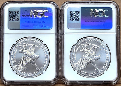 2025 P Silver Eagle with Eagle Privy NGC MS69 with Brown Label